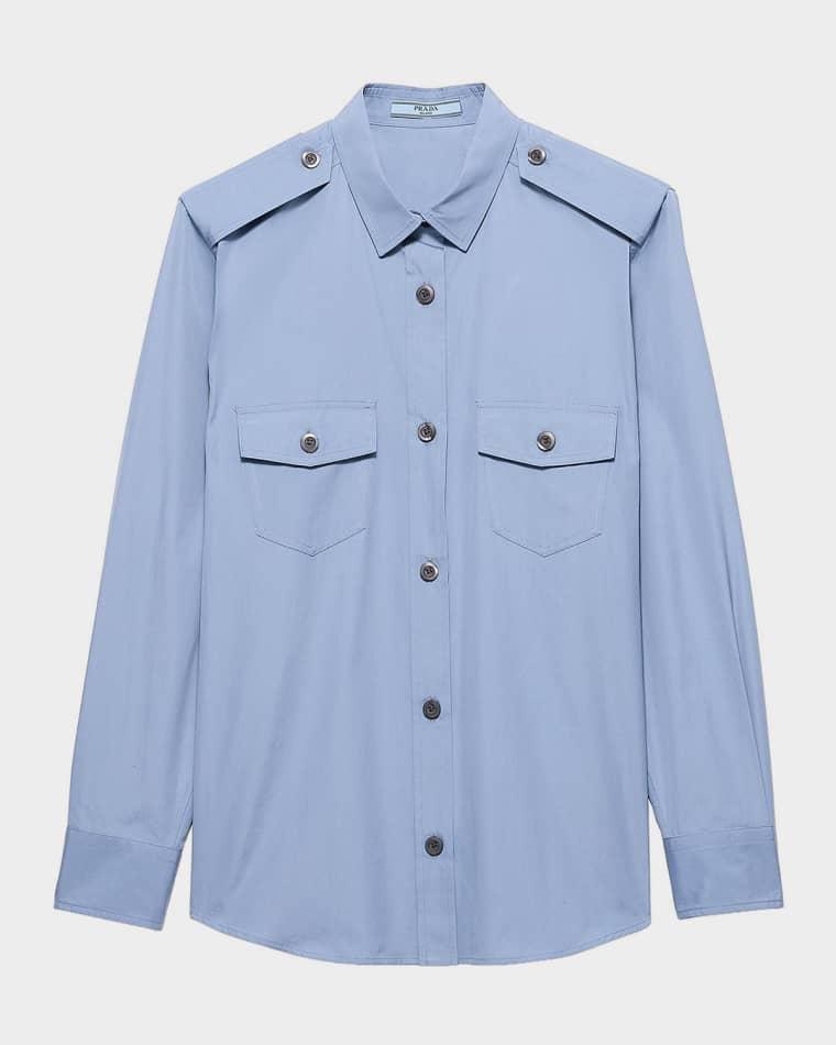 Cotton Poplin Utilitarian Shirt by PRADA