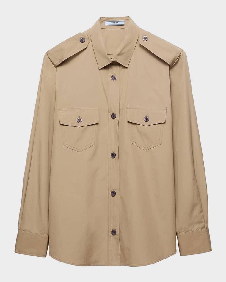 Cotton Poplin Utilitarian Shirt by PRADA