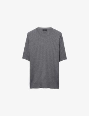 Crewneck Short-Sleeve Cashmere and Silk-Blend Jumper by PRADA
