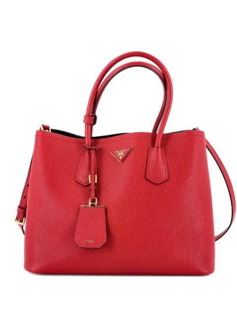 Cuir Double Saffiano Leather Large tote bag by PRADA 