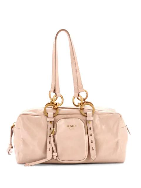 Dangle Top Handle Bag Leather Medium satchel by PRADA 