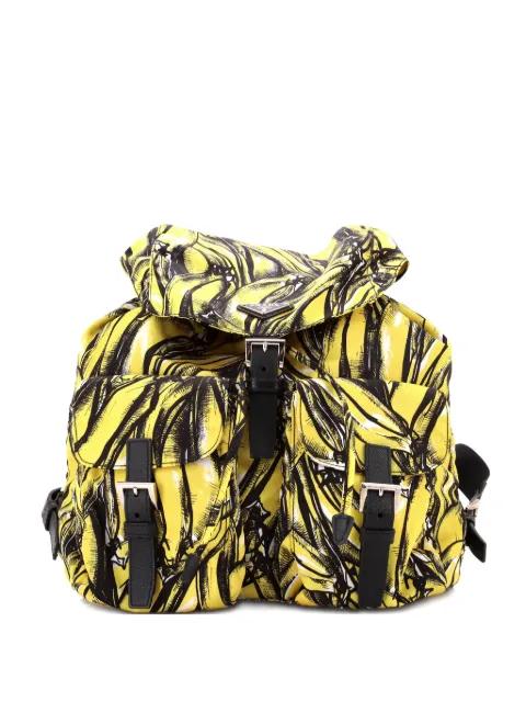 Double Front Pocket Printed Tessuto Medium backpack by PRADA Double Front Pocket Printed Tessuto Medium backpack by PRADA
