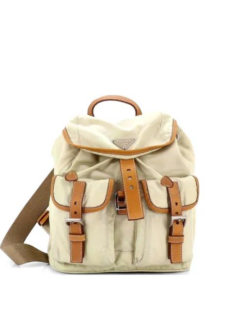 Double Front Pocket Tessuto Small backpack by PRADA 