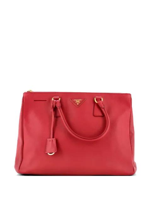 Double Zip Lux Saffiano Leather Large tote bag by PRADA 