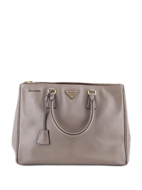 Double Zip Lux Saffiano Leather Large tote bag by PRADA 