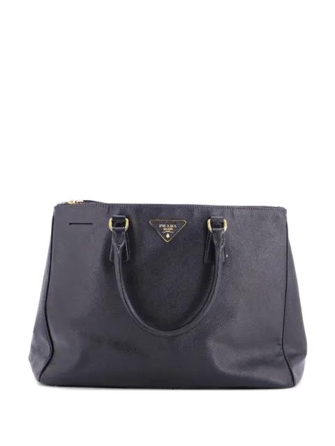 Double Zip Lux Saffiano Leather Large tote bag by PRADA 