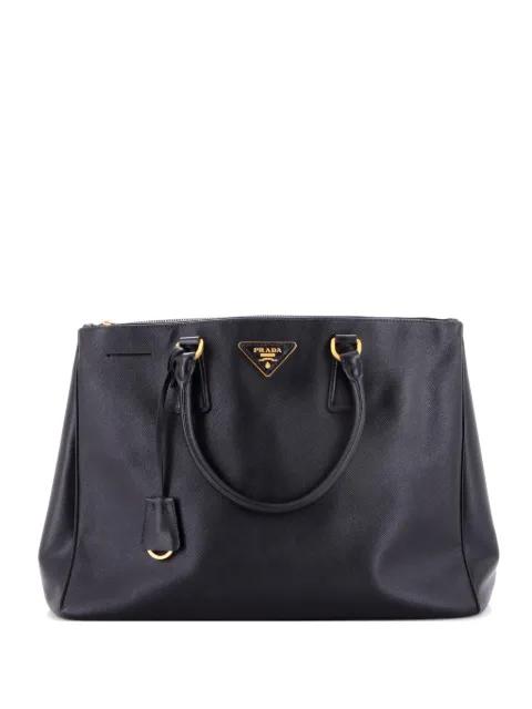Double Zip Lux Saffiano Leather Large tote bag by PRADA 