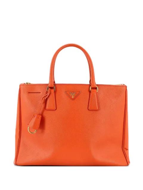 Double Zip Lux Saffiano Leather Large tote bag by PRADA 