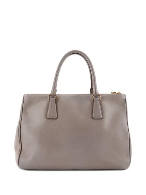 Double Zip Lux Saffiano Leather Large tote bag by PRADA 