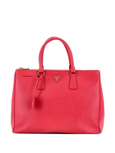 Double Zip Lux Saffiano Leather Large tote bag by PRADA 
