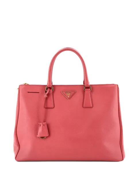 Double Zip Lux Saffiano Leather Large tote bag by PRADA 