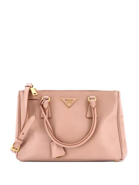 Double Zip Lux Saffiano Leather Medium tote bag by PRADA 