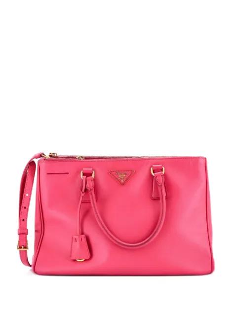 Double Zip Lux Saffiano Leather Medium tote bag by PRADA 