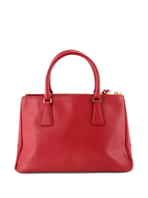 Double Zip Lux Saffiano Leather Medium tote bag by PRADA 
