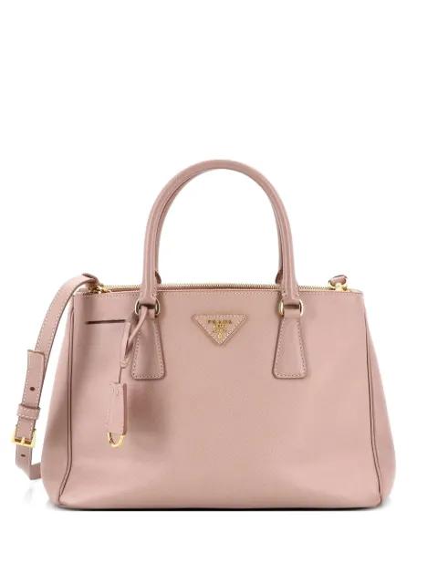 Double Zip Lux Saffiano Leather Small tote bag by PRADA 