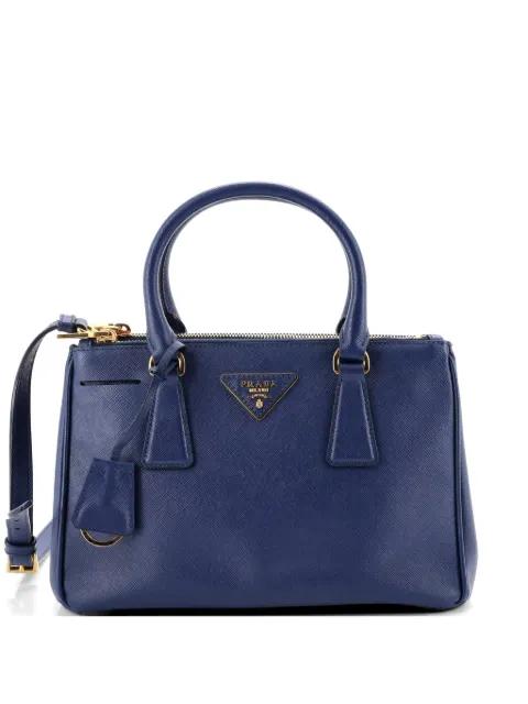 Double Zip Lux Saffiano Leather Small tote bag by PRADA 