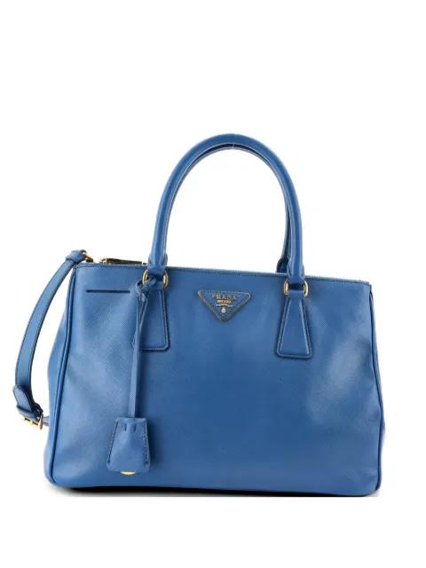 Double Zip Lux Saffiano Leather Small tote bag by PRADA 
