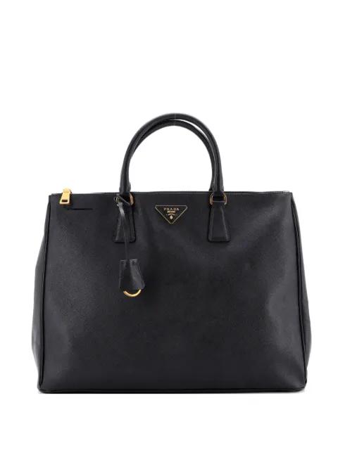 Double Zip Lux Saffiano Leather XL tote bag by PRADA 