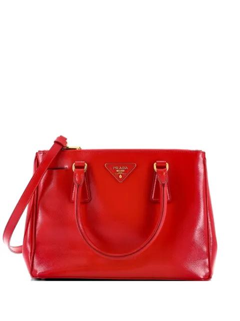 Double Zip Lux Vernice Saffiano Leather Mini tote bag by PRADA 