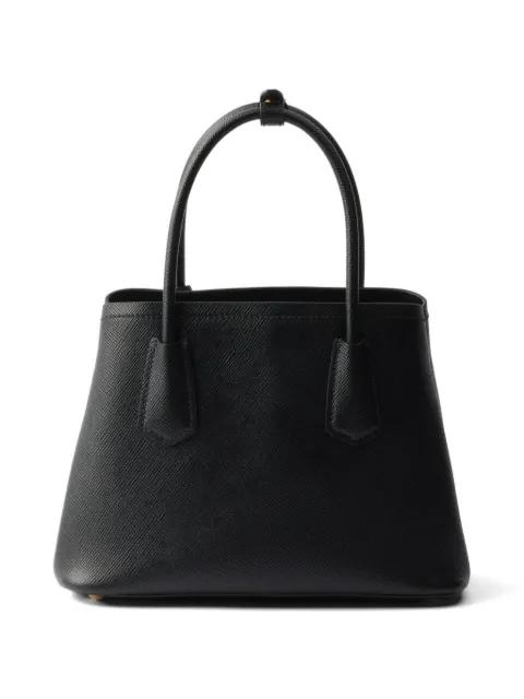 Double small Saffiano leather bag by PRADA