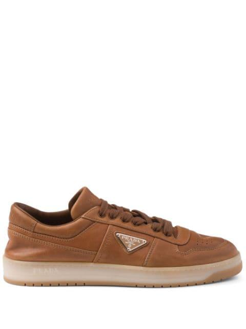 Downtown nappa-leather sneakers by PRADA