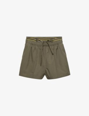 Enamelled Triangle-Logo Cotton Poplin Shorts by PRADA