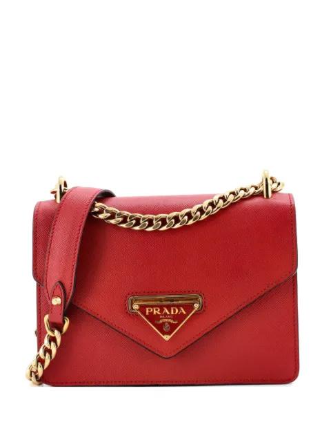 Envelope Flap Chain Shoulder bag Saffiano Leather Small crossbody bag by PRADA 