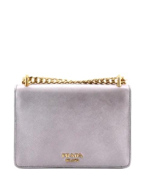 Envelope Flap Chain Shoulder bag Saffiano Leather Small crossbody bag by PRADA 