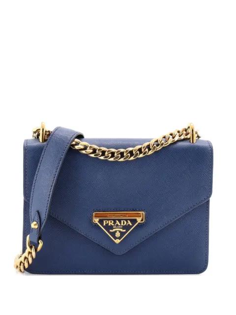 Envelope Flap Chain Shoulder bag Saffiano Leather Small crossbody bag by PRADA 