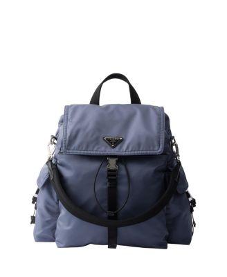 Explore Re-Nylon and Leather Backpack by PRADA