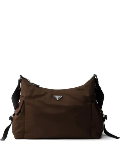 Explore Re-Nylon and leather bag by PRADA