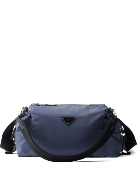 Explore Re-Nylon and leather bag by PRADA