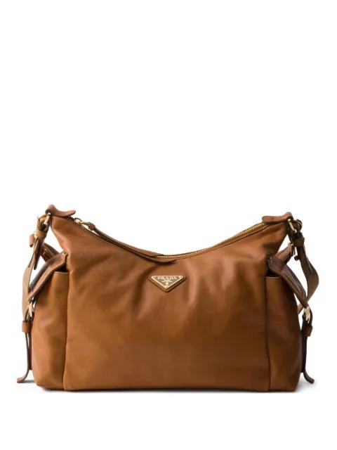 Explore large nappa leather bag by PRADA