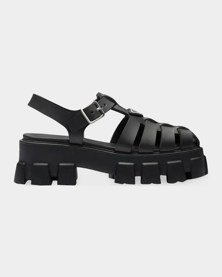 Foam Rubber Chunky Sandals by PRADA