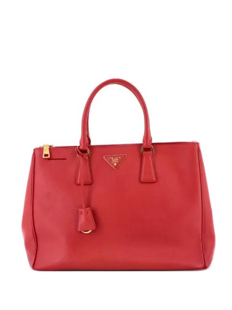 Galleria Double Zip Saffiano Leather Large tote bag by PRADA 