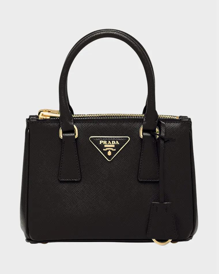 Galleria Mini Saffiano Leather Top-Handle Bag by PRADA
