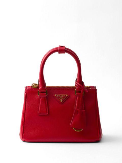 Galleria leather mini  bag by PRADA
