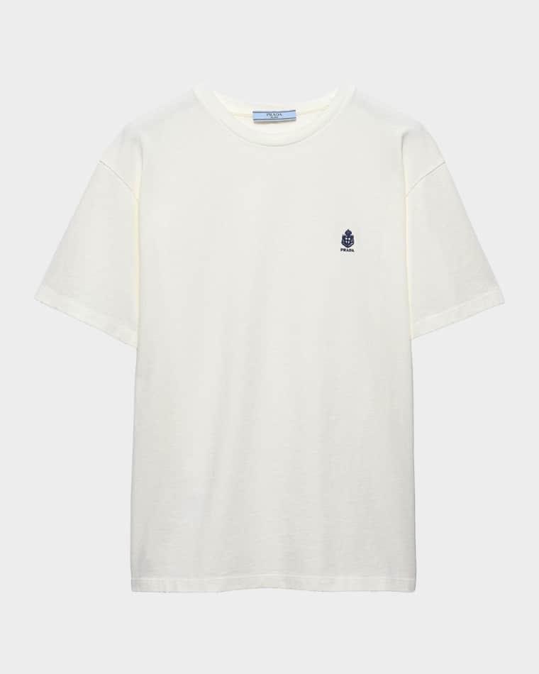 Garment-Dyed Cotton Jersey Boxy-Fit T-Shirt by PRADA