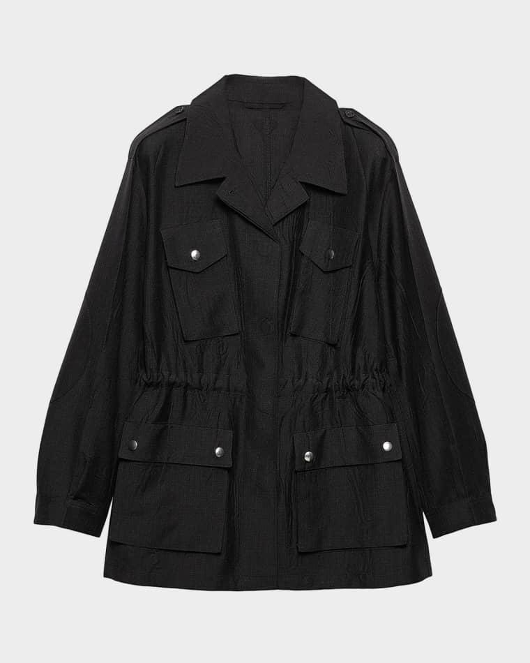Garment-Dyed Kid Mohair Jacket by PRADA