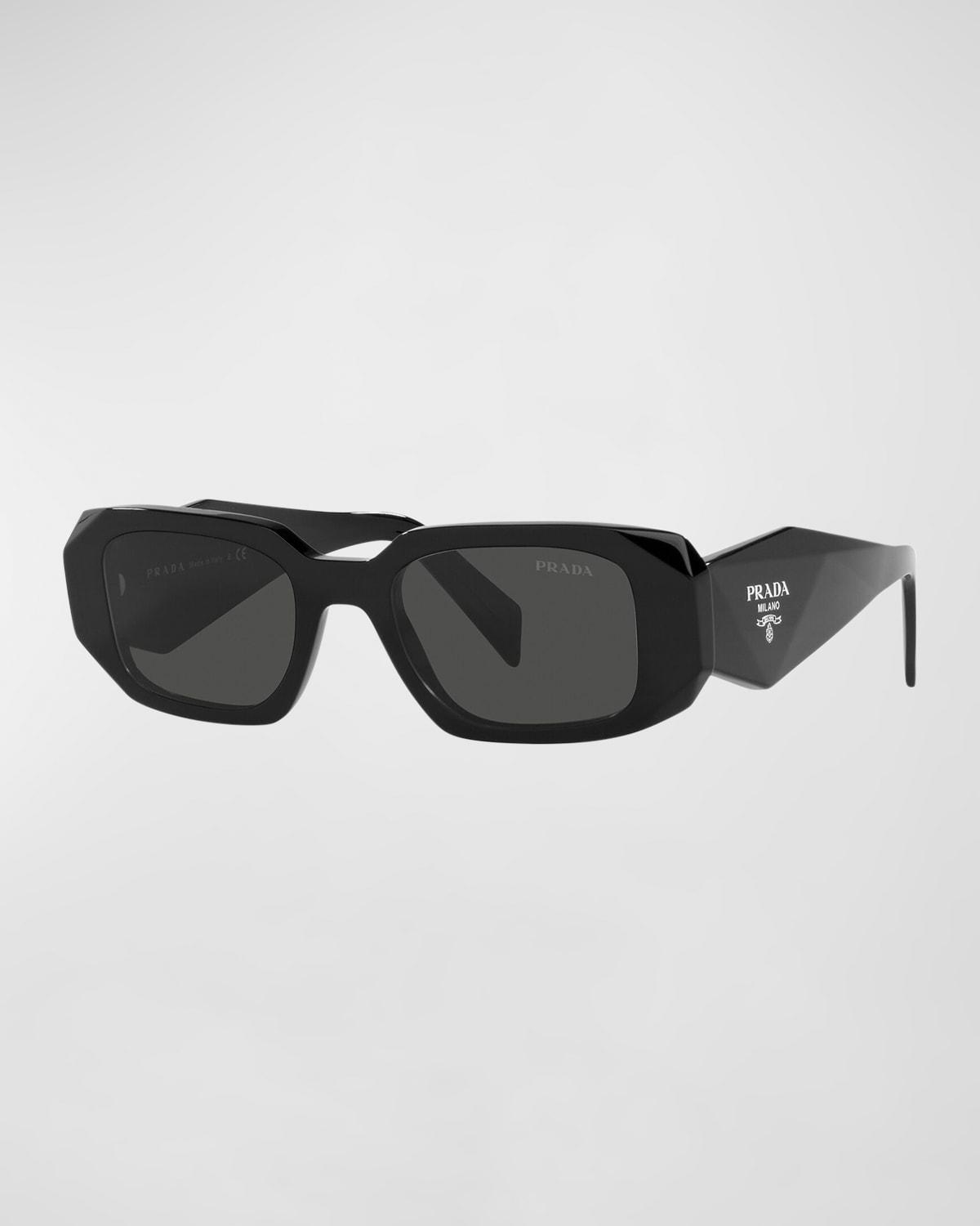 Geometric Rectangle Acetate Sunglasses by PRADA