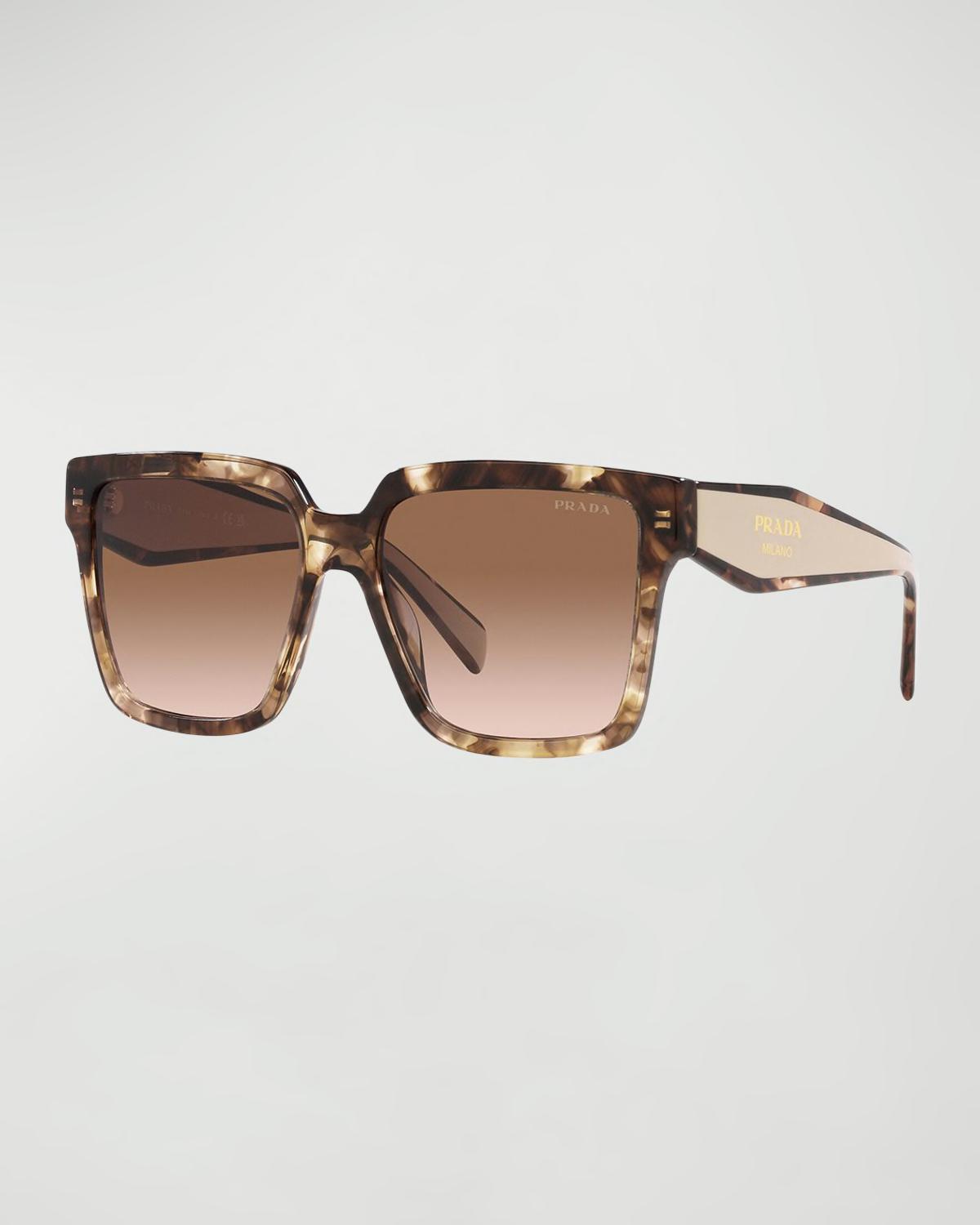 Gradient Square Acetate & Plastic Sunglasses by PRADA