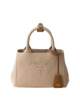 Jardiniere Cotton Canvas Mini Handbag by PRADA