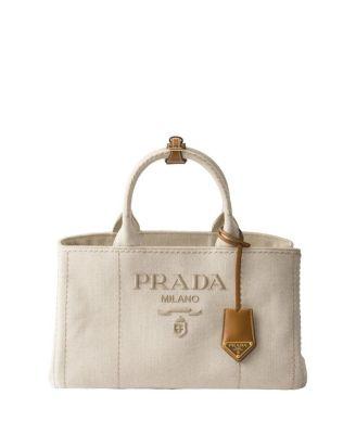 Jardiniere Large Linen Blend Handbag by PRADA
