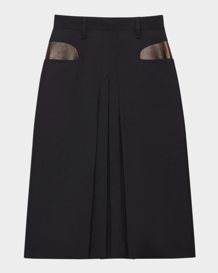 Kid Mohair Midi Skirt by PRADA
