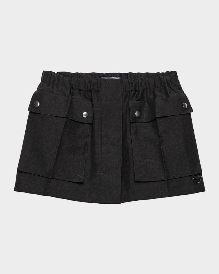 Kid Mohair-Wool Mini Skirt by PRADA