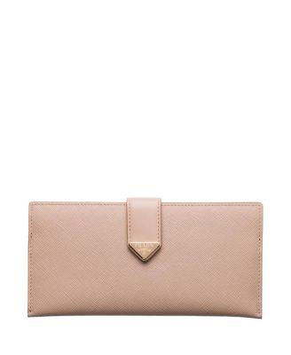 Large Saffiano And Leather Wallet by PRADA