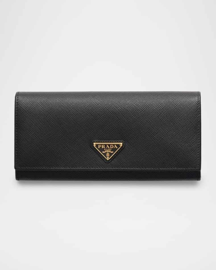 Large Saffiano Leather Flap Wallet by PRADA