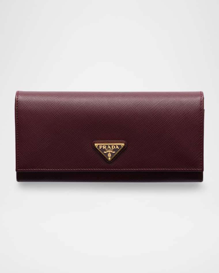 Large Saffiano Leather Flap Wallet by PRADA