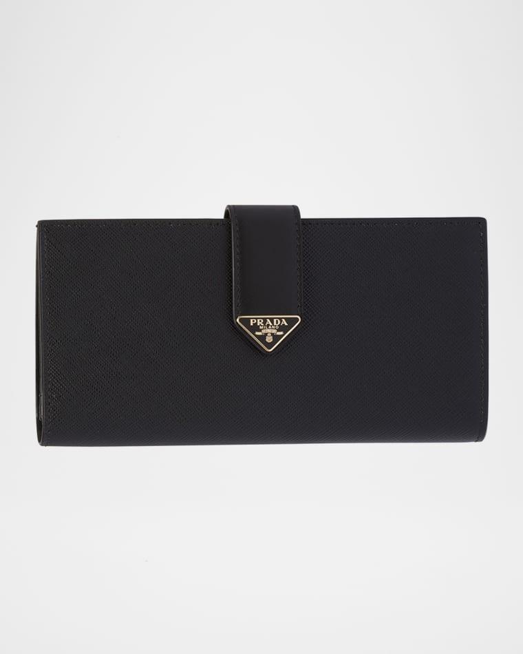 Large Saffiano and Smooth Leather Wallet by PRADA