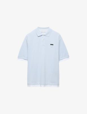 Layered-Effect Boxy-Fit Cotton Polo Shirt by PRADA